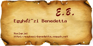 Egyházi Benedetta névjegykártya